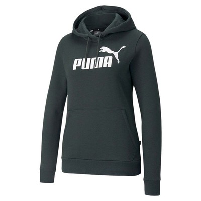 Толстовка с капюшоном Puma Ess Logo Fl S Us Женская зеленая повседневная верхняя одежда 846860-88