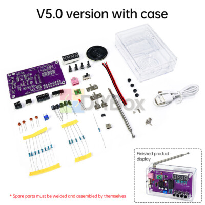 DIY FM Radio Electronic Kit 87-108MHz Digital RDA5807S Soldering Project US