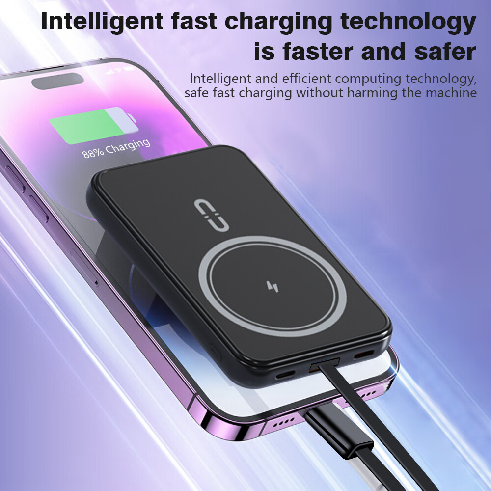 30000mAh Magnetic Power Bank Battery Pack Wireless Charge for iPhone 15/14/13/12