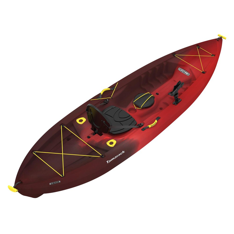 Tamarack Angler Kayak 10 Ft Fishing Kayak, Volcano Fusion W/Yellow (91340) USA