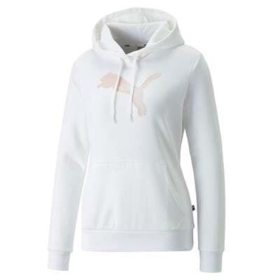 Puma Power Graphic Pullover Hoodie Женская белая повседневная верхняя одежда 84994202