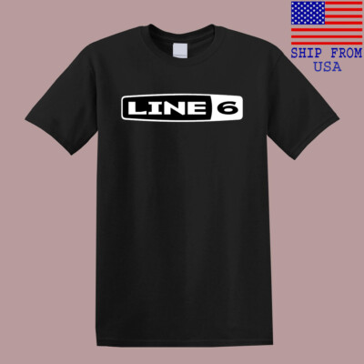 Line 6 Guitar Audio Men's Black T-Shirt Size S-5XL
