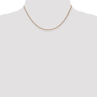 Pre-owned Superdealsforeverything Real 14kt Yellow Gold 16 Inch 1.25mm Spiga With Lobster Clasp Chain; 16 Inch