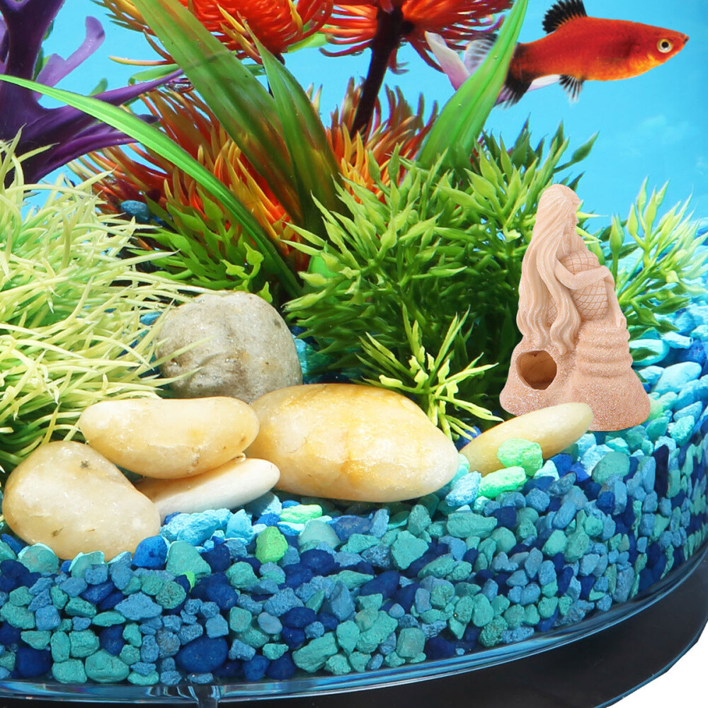 1pc Mermaid Decoration Fancy Resin Unique Aquarium Scene Ornament