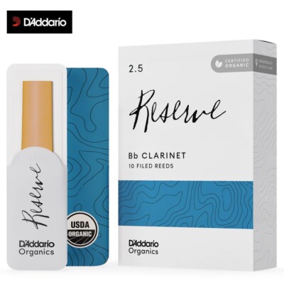 D'Addario Organic Reserve Bb Clarinet Reeds, Strength 2.5 - 10-PACK ODCR1025