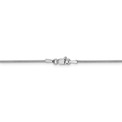 Pre-owned Superdealsforeverything Real 14kt White Gold 1mm Round Snake Chain; 18 Inch; Lobster Clasp