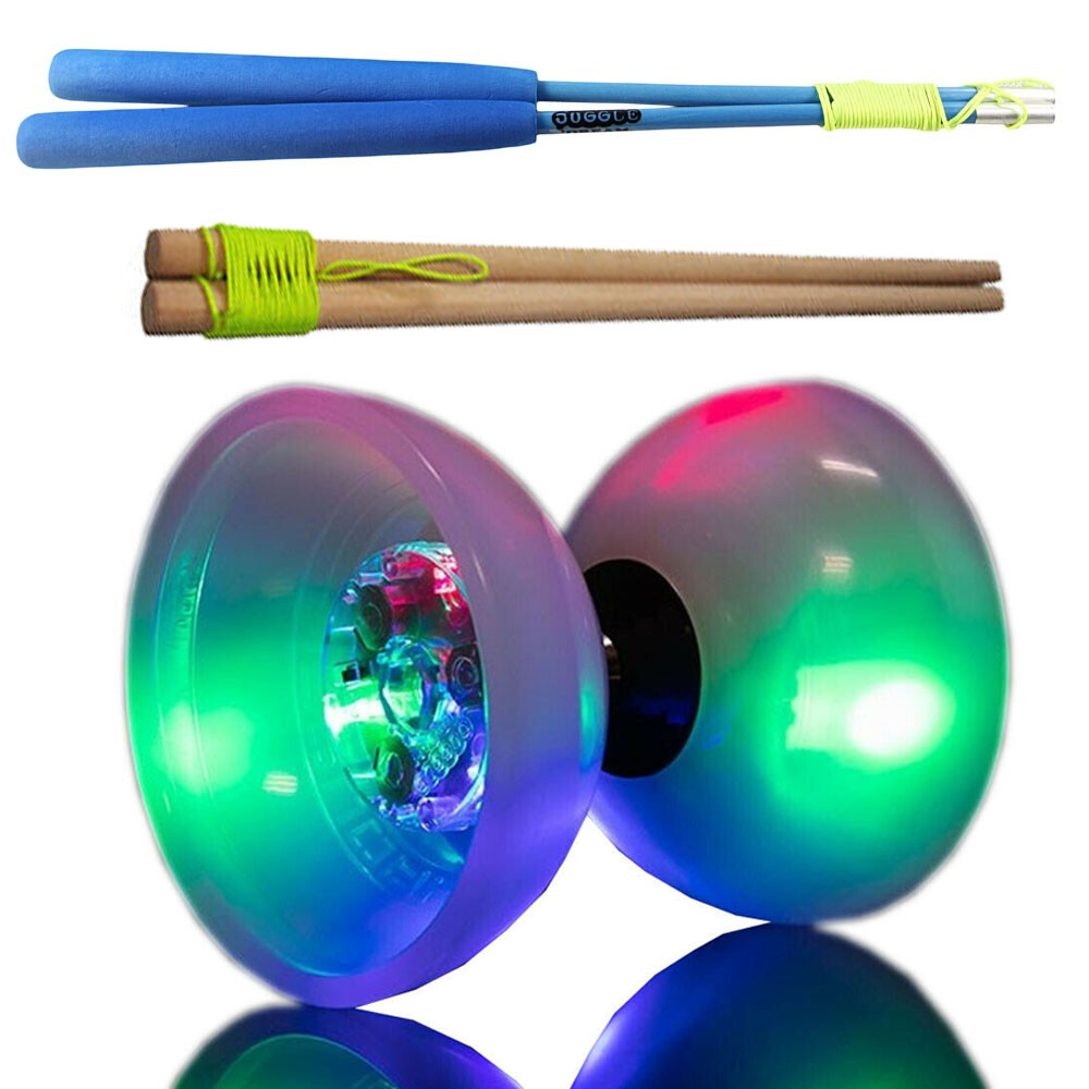 Light Up PRO Diabolo With Metal / Wooden Sticks PRO Circus Skills ...