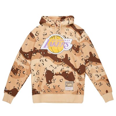 Mitchell & Ness Camo Reflective Hoodie Mens Brown Casual Outerwear FPHD1114-LALY