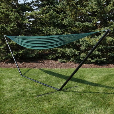 Sunnydaze Family Mayan Hammock and Stand Combo - Green