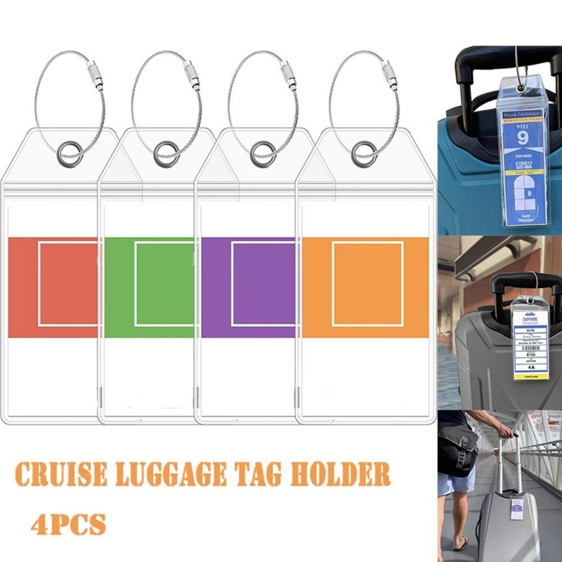 Steel Wire Cable Loop Suitcase Label Holder  for Cruise Travel