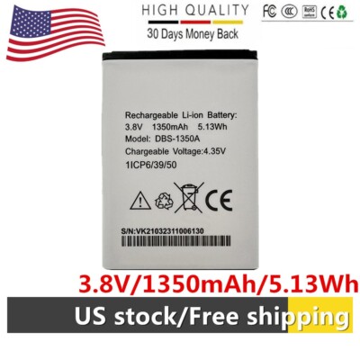 New Replacement Battery DBS-1350A Fits Doro 7050 Consumer Cellular Flip 1350mAh