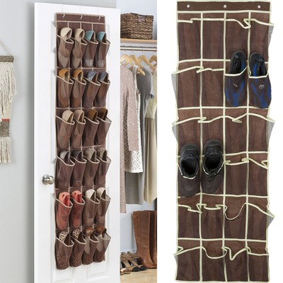 24 Pocket Shoe Space Door Hanging Organizer Rack Wall Bag...