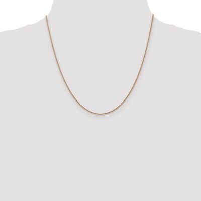 Pre-owned Superdealsforeverything Real 14kt Rose Gold 1.0mm Spiga Chain; 20 Inch; Lobster Clasp In Pink