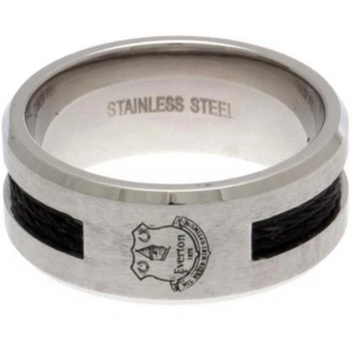 Everton FC Black Inlay Ring Small