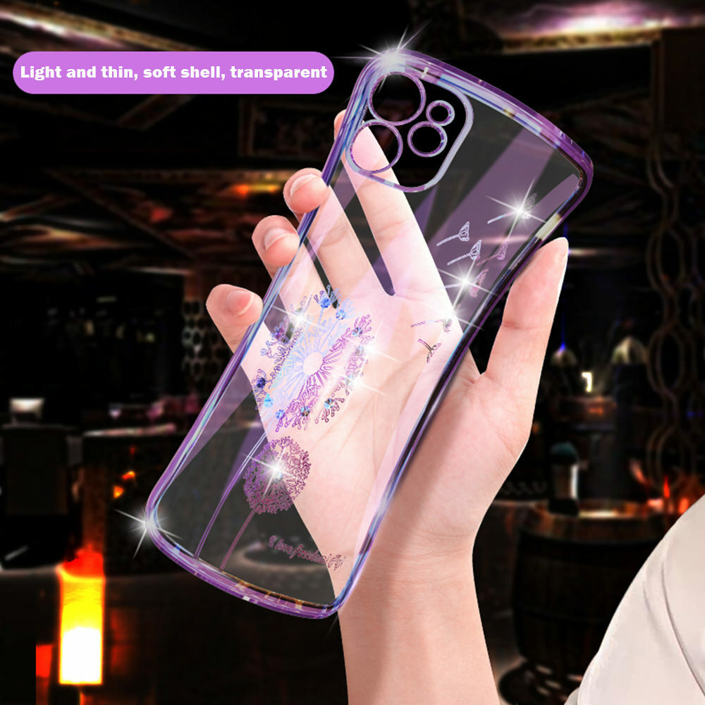 Clear Glitter Diamond Women Cover Phone Case For Iphone 12 11 Pro Max Se Xr 7 8 Ebay