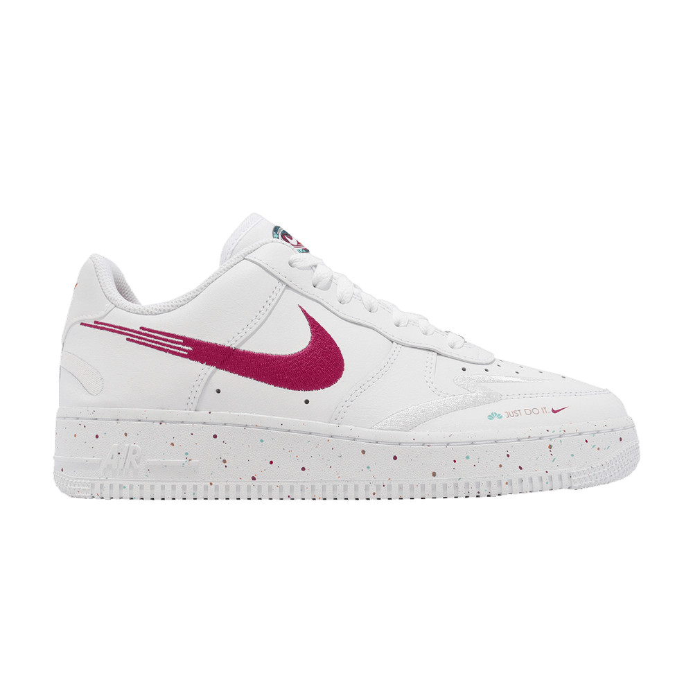 Pre-owned Nike Wos Air Force 1 '07 Lx 'leap High' Fd4622-131 Women's Shoes In White/white/safety Orange/washed Teal