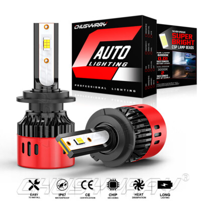 LED Headlight Kit H7 6000K White Low Beam Bulbs for CHRYSLER Crossfire 2004-2008