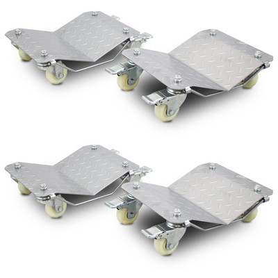 Rangierroller Rangierhilfen Rangierer Stahl für PKW 680kg Silber 4x Bituxx