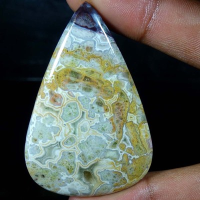 91.75Cts 100% Natural Designer Crazy Lace Pear Cab Rare Loose Gemstone 39x60x6mm