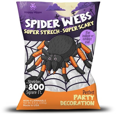 Halloween Spider Web Decoration, 800 Sqare Feet & Plastic Spiders, Halloween ...