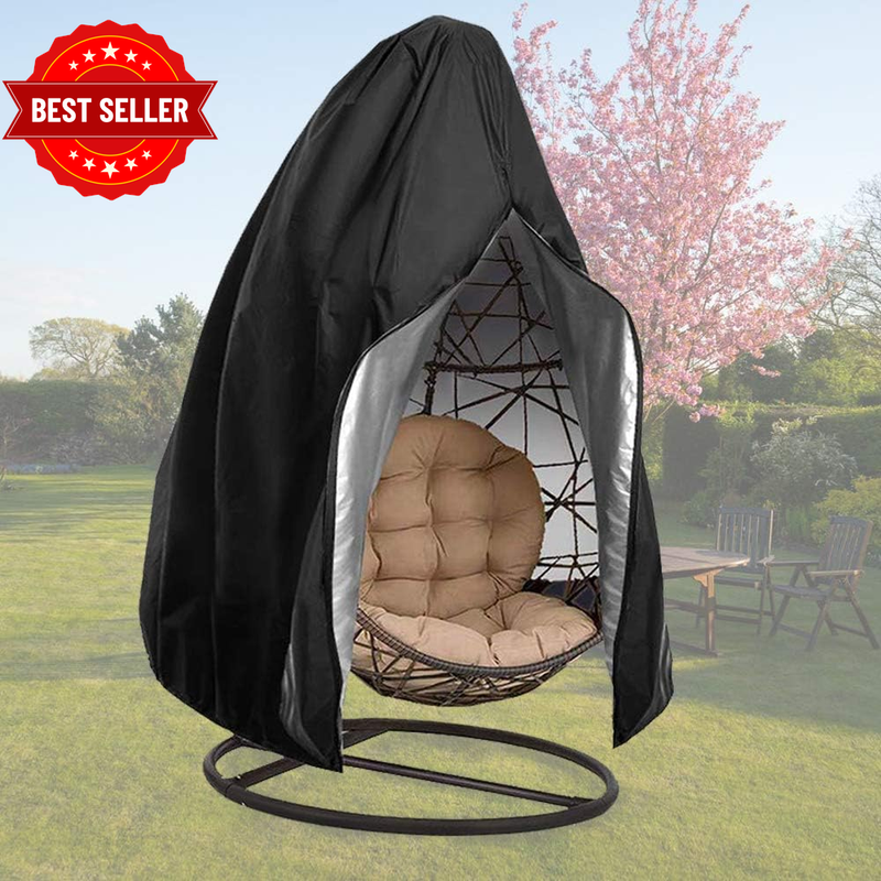 Upgraded Patio Egg Chair Cover with Zipper, Waterproof Heavy Duty Outdoor Hangin