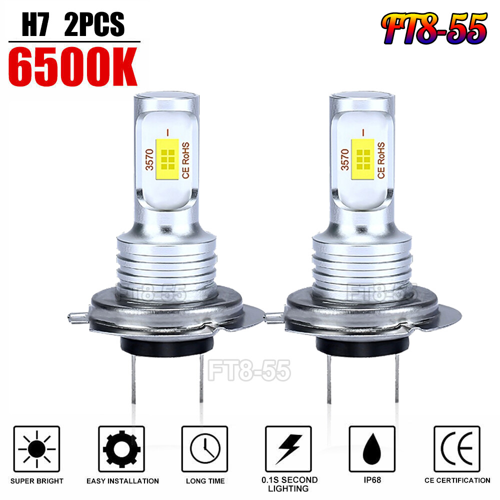 H7 LED Headlight Bulb Kit High / Low Beam 6500K Super White 20000LM Lights 2x