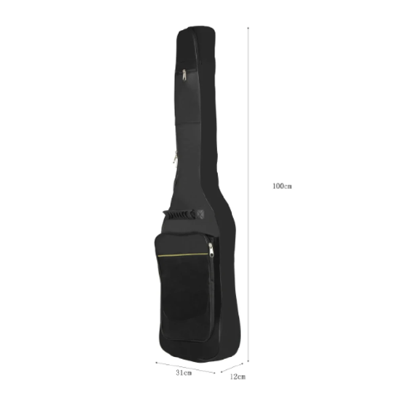 Electric Guitar Gig Bag Black Waterproof Guitar Case Double Strap Padded Bag Bac