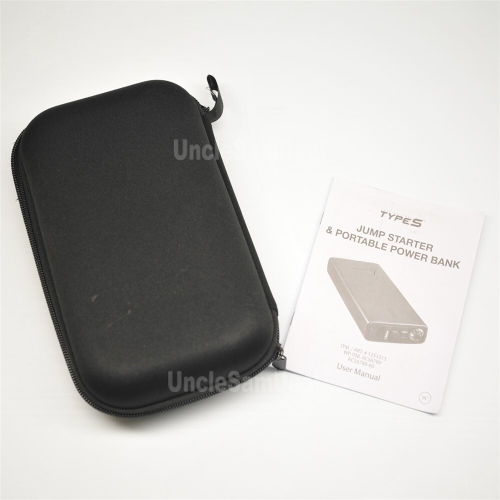 TYPE-S AC56789 BLUE PORTABLE 10000mAh POWER BANK CAR JUMP STARTER W/ FLASH LIGHT