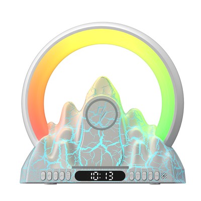 Smart Intelligent Bluetooth Speaker Wireless Charger Atmosphere LED Night Lights