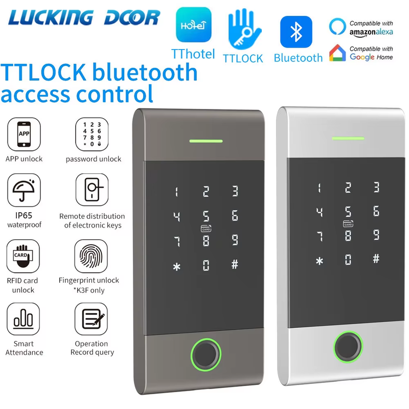 Outdoor Nfc Keypad Ttlock App Fingerprint Bluetooth Door Contact Gateway 13.56Mh