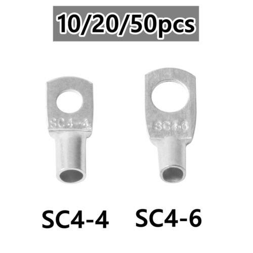 SC4-4/SC4-6 Tinned Copper Cable Terminal Lugs Ring Crimp SC4-4/SC4-6 Tinned Copper Cable Terminal Lugs Ring Crimp