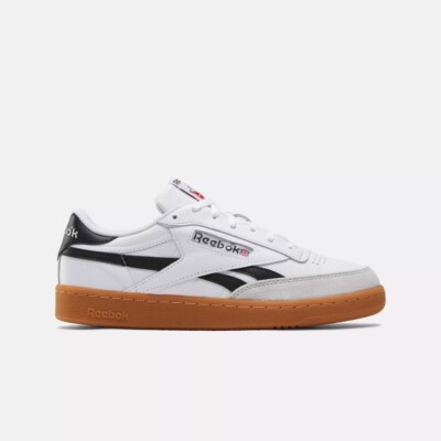 Men Reebok Club C Revenge Vintage Tennis Shoes White Black Gray Gum 100202316