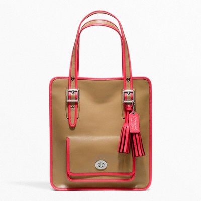 人気特価 ARCHIVAL COACH AUTHENTIC NWT TWO TOTE MAGAZINE LEATHER TONE ジャケット・アウター