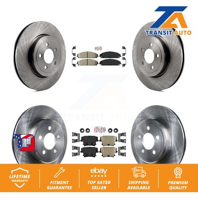 Front Rear Ceramic Pad Brake Rotor Kit For Dodge Chrysler 300 Charger Challenger