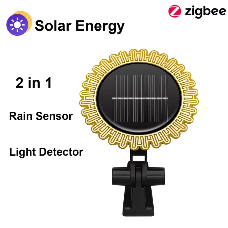 Tuya Smart Zigbee Sunlight Rain Sensor Solar Charging Real-time Rainwater Detect