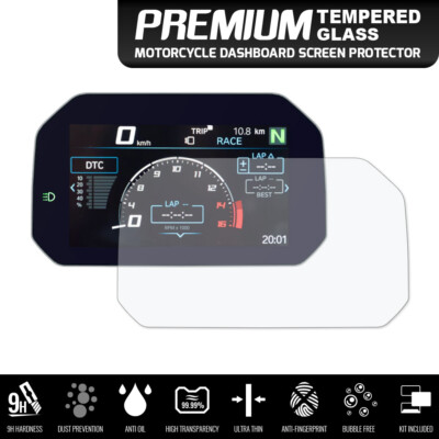 BMW S1000RR 2019+ TFT TEMPERED GLASS Dashboard Screen Protector
