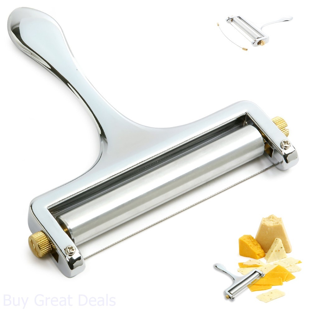 Heavy Duty Cheese Slicer Stainless Steel Adjustable Wire Cutter New