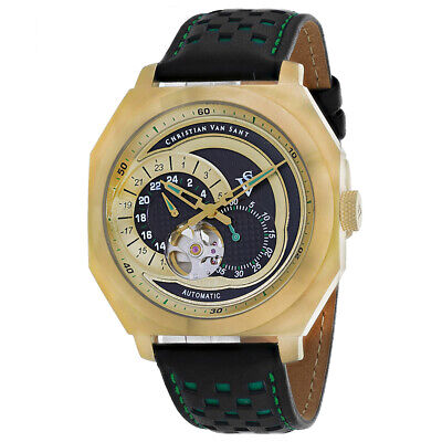Pre-owned Christian Van Sant Men's Machina Black Dial Watch - Cv0566