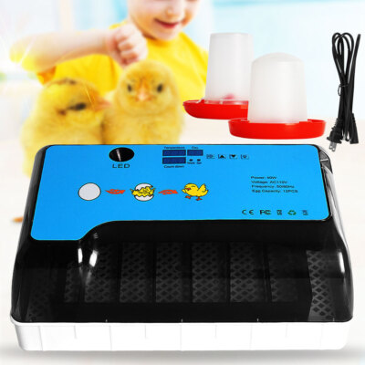 12 Eggs Egg Incubator for Hatching Egg Full Automatic Turning Duck Chicken Egg