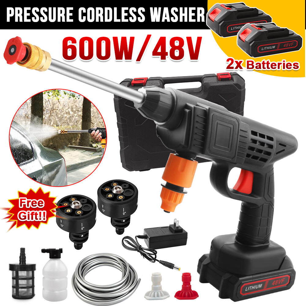 Cordless High Pressure Washer Spray Water Gun Car Washing Cleaning Machine Kit