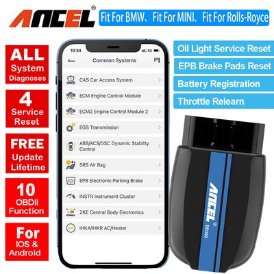 ANCEL BD300 For BMW Bluetooth OBD2 Scanner All System ABS EPB Diagnostic Tool US