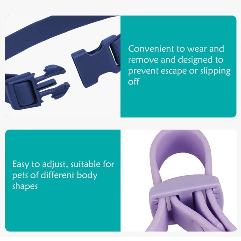 Dog Collar Adjustable Waterproof Soft Rubber PVC Puppy Collars Buckle Chain US