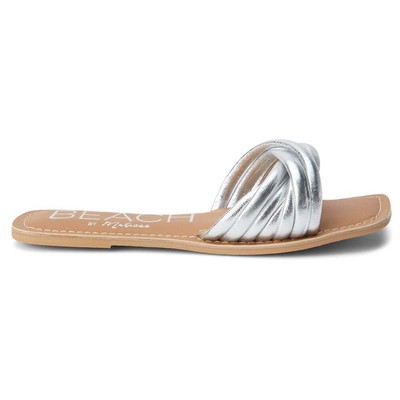 

Женские серебряные повседневные сандалии BEACH by Matisse Gale Slide GALE-042, Серебряный, BEACH by Matisse Gale Slide