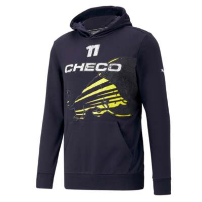 

Мужская синяя повседневная верхняя одежда Puma Rbr Checo Logo Pullover Hoodie 53841701, Синий