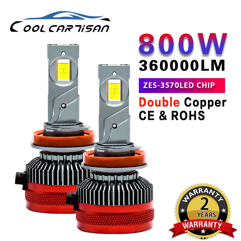 High Power Car LED HeadlightLamp 800W LED Bulb Canbus 7535 Chip 12v 24v Canbus