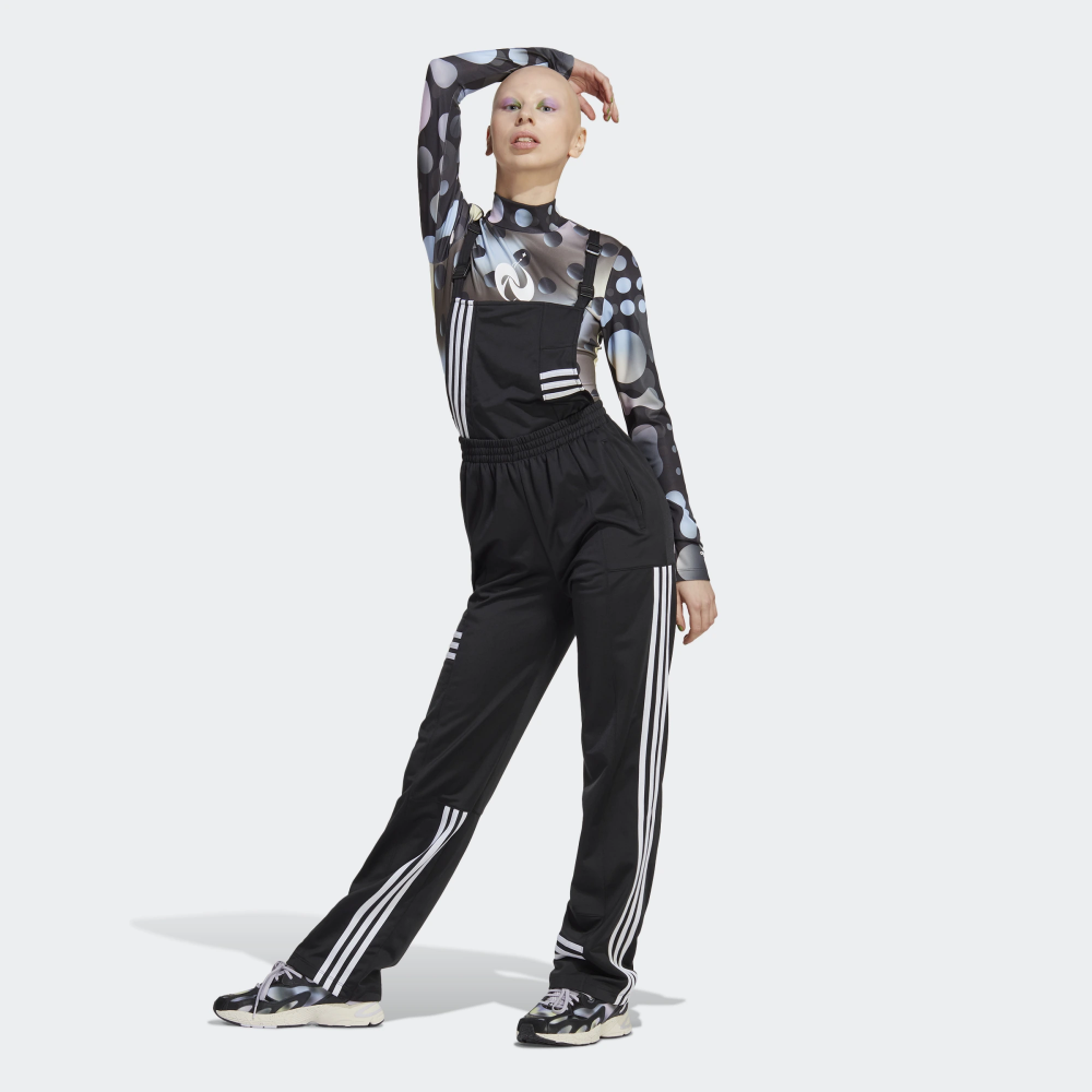 超安い OVERALLS DUNGEREE Womens Original Adidas New IC2373 XS BLACK サロペット・オーバーオール・オールインワン