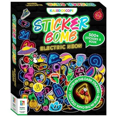 Kaleidoscope Sticker Bomb Electric Neon by Hinkler Pty Ltd Paperback Book