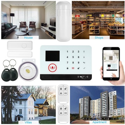 SMS Auto-dial Alarm Security System LCD Display
