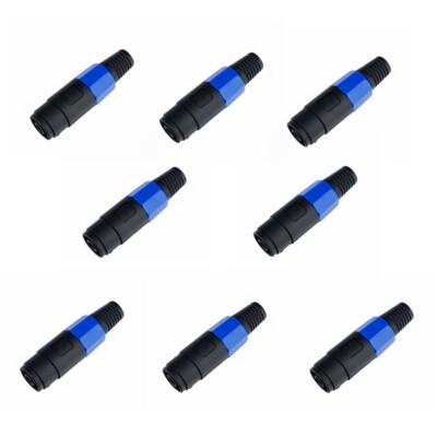 8x  Female 4 Pole Conductor Cable Connector for SPEAKON Audio Loudspeaker C407