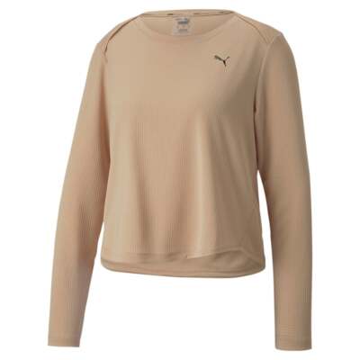 

Бежевая женская тренировочная толстовка Puma Studio Waffle Crew Neck 52225994, Бежевый